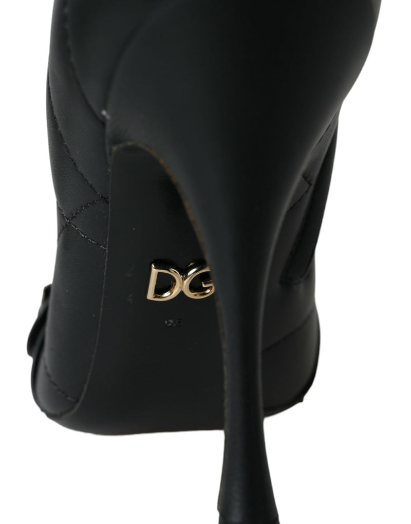 Black Devotion Quilted Buckled Boots Shoes Dolce & Gabbana