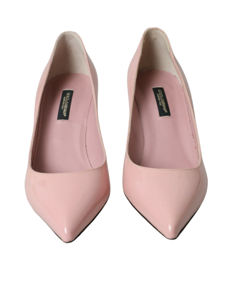 Light Pink Patent Leather Heels Pumps Shoes Dolce & Gabbana