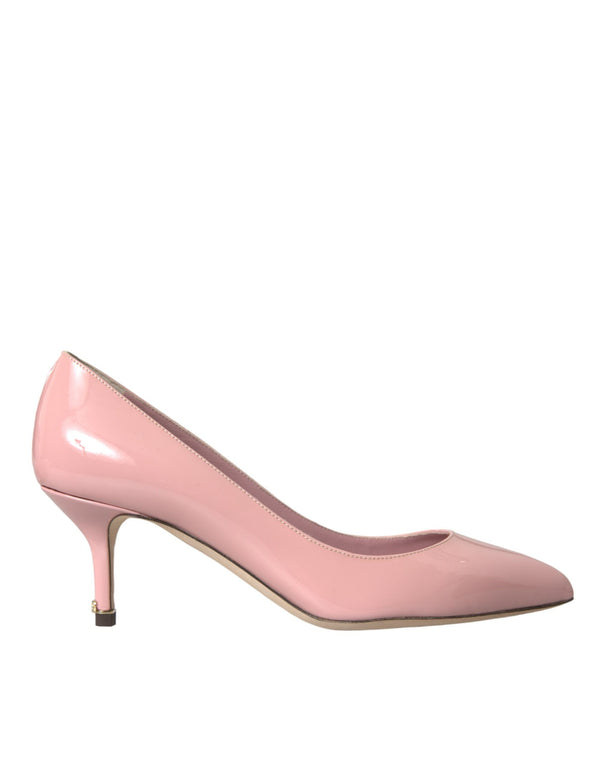 Light Pink Patent Leather Heels Pumps Shoes Dolce & Gabbana