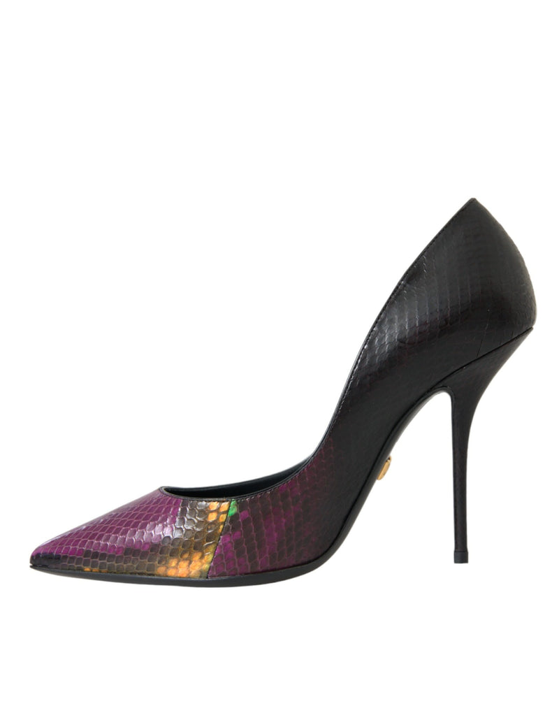 Multicolor Exotic Leather Heels Pumps Shoes Dolce & Gabbana