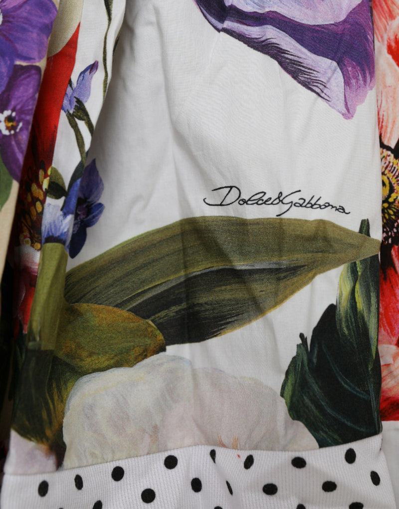 Multicolor Patchwork Cotton Aline Mini Dress Dolce & Gabbana