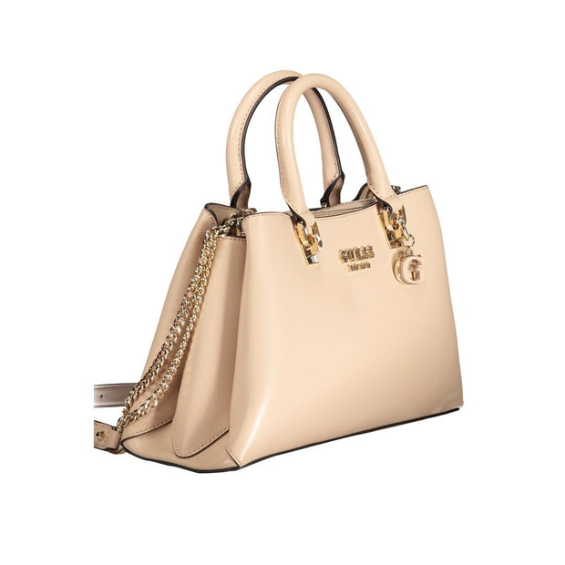 Beige Polyethylene Handbag Guess Jeans