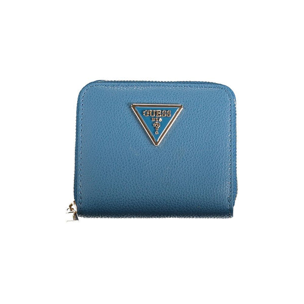 Blue Polyethylene Wallet Guess Jeans