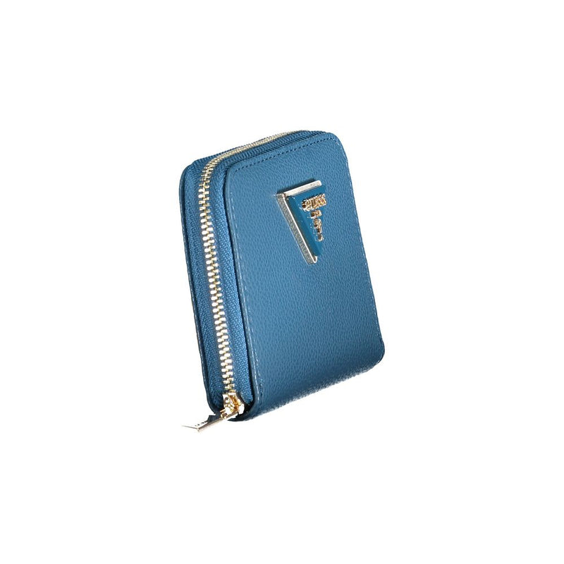 Blue Polyethylene Wallet Guess Jeans