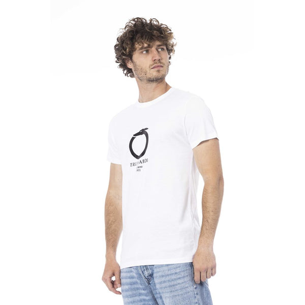 White Cotton T-Shirt Trussardi Beachwear