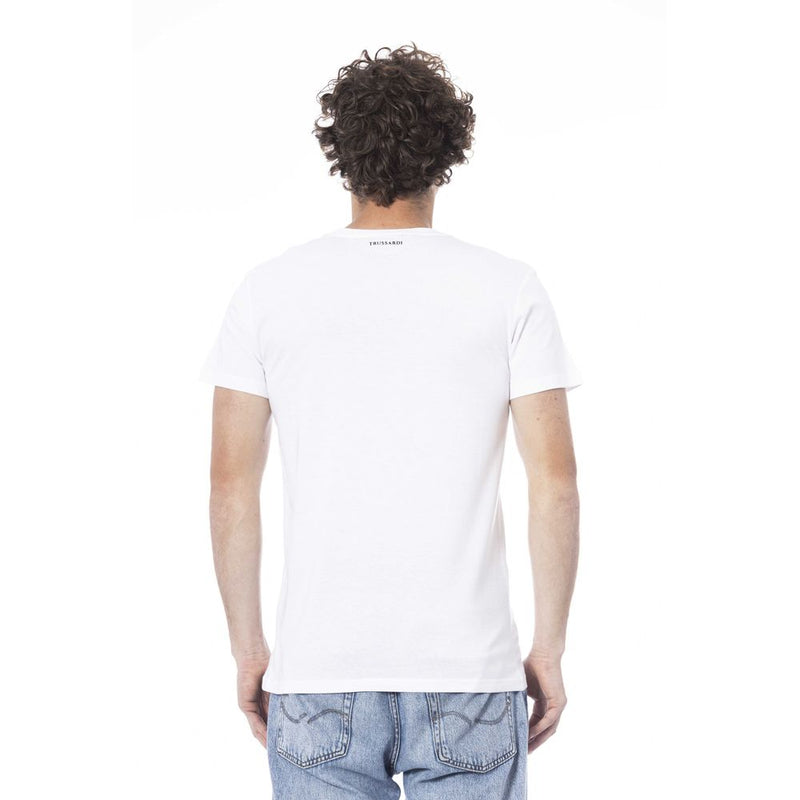 White Cotton T-Shirt Trussardi Beachwear