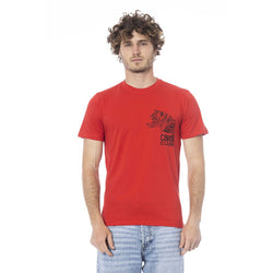 Red Cotton Men T-Shirt Cavalli Class