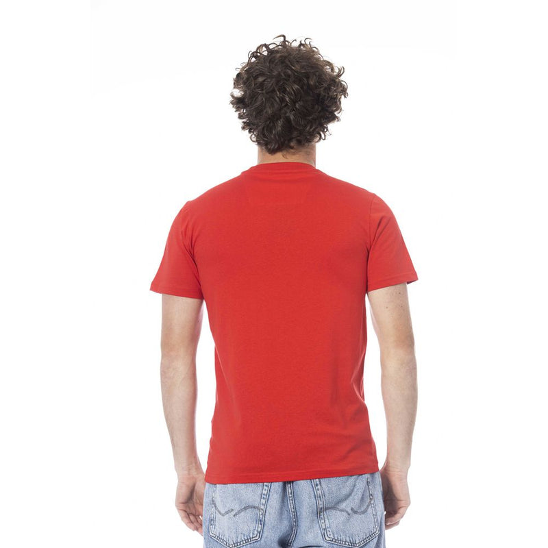 Red Cotton Men T-Shirt Cavalli Class