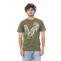 Green Cotton Men T-Shirt Cavalli Class