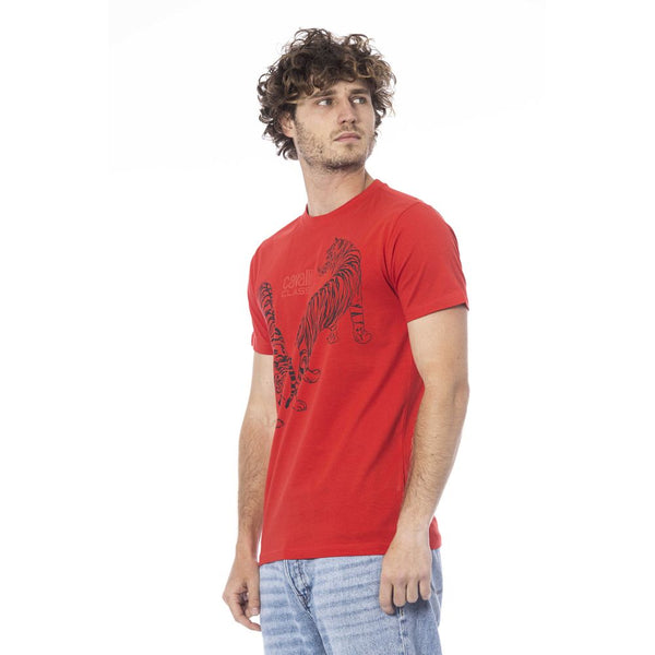 Red Cotton Men T-Shirt Cavalli Class