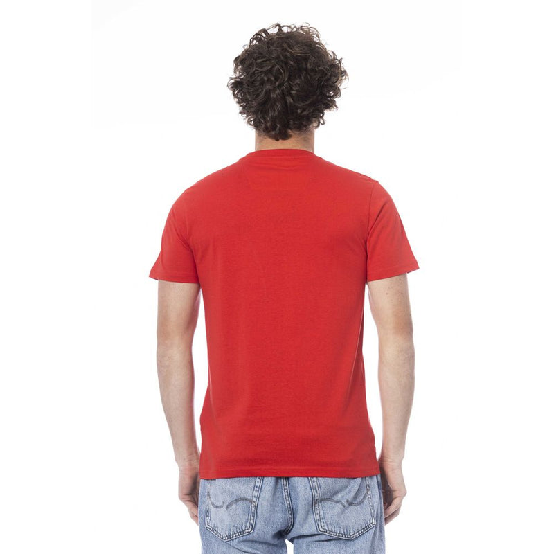 Red Cotton Men T-Shirt Cavalli Class