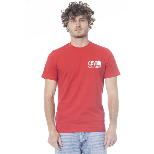Red Cotton Men T-Shirt Cavalli Class
