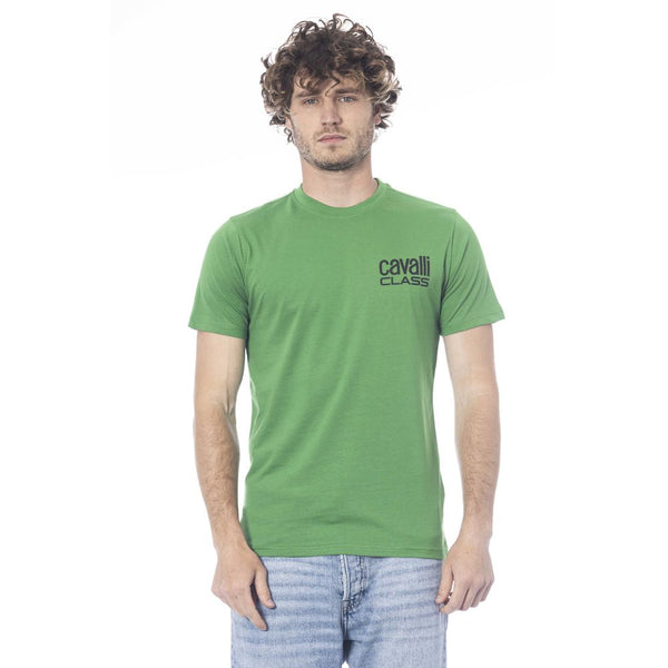 Green Cotton Men T-Shirt Cavalli Class