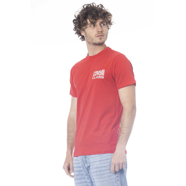Red Cotton Men T-Shirt Cavalli Class