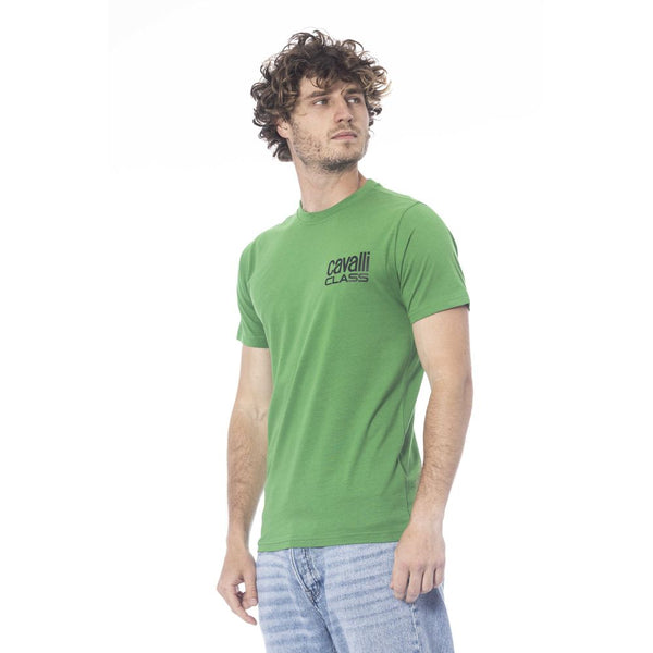 Green Cotton Men T-Shirt Cavalli Class