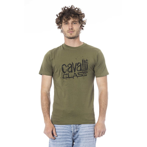 Green Cotton Men T-Shirt Cavalli Class