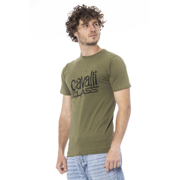 Green Cotton Men T-Shirt Cavalli Class