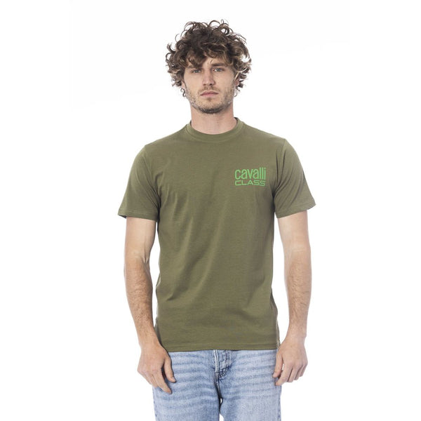 Green Cotton Men T-Shirt Cavalli Class