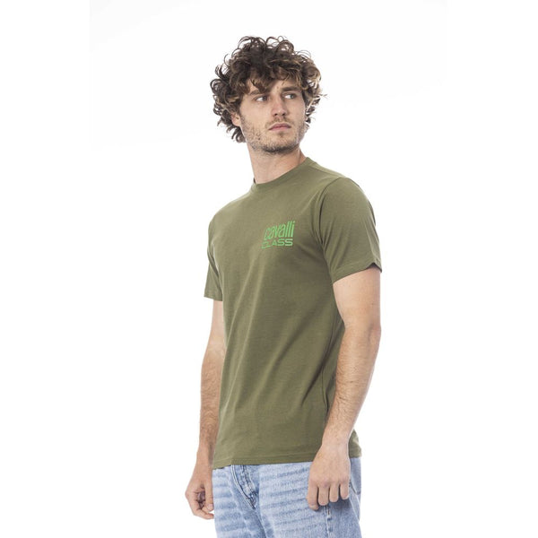 Green Cotton Men T-Shirt Cavalli Class