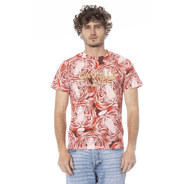 Red Cotton Men T-Shirt Cavalli Class