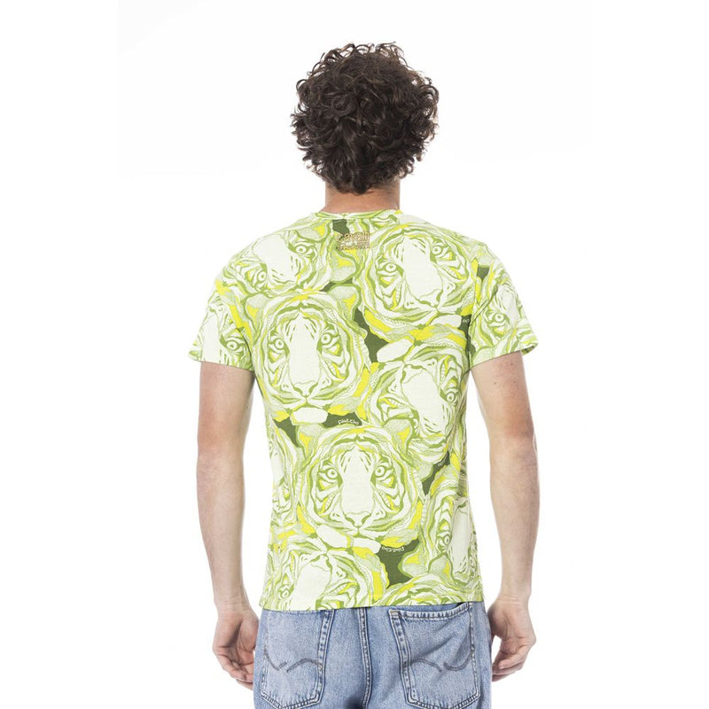 Green Cotton Men T-Shirt Cavalli Class