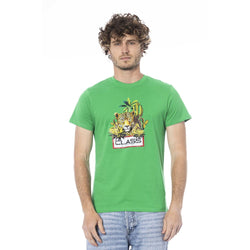 Green Cotton Men T-Shirt Cavalli Class
