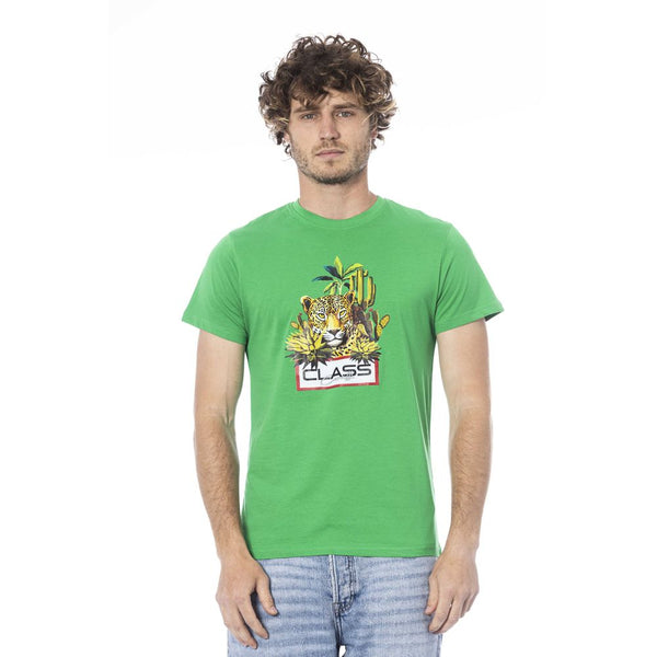 Green Cotton Men T-Shirt Cavalli Class