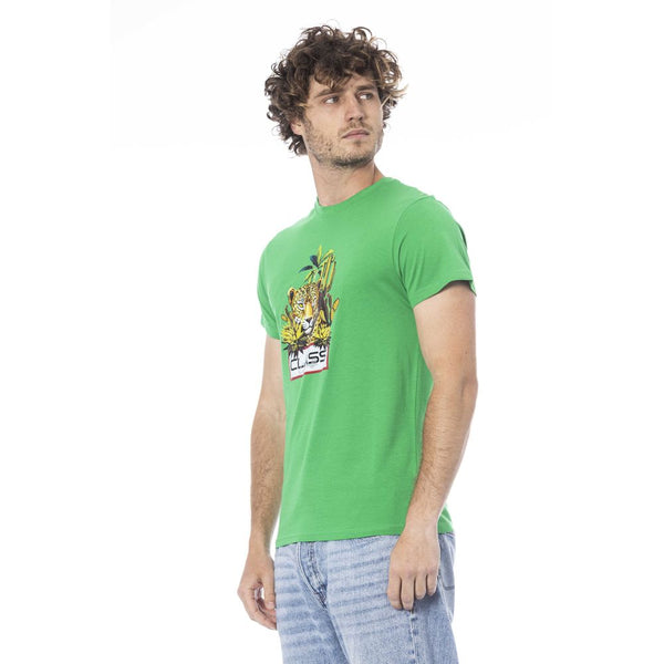 Green Cotton Men T-Shirt Cavalli Class