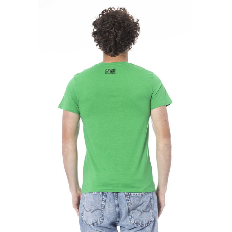 Green Cotton Men T-Shirt Cavalli Class