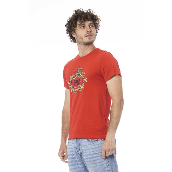 Red Cotton Men T-Shirt Cavalli Class