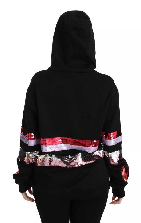 DG Sequined Hooded Pullover Sweater Dolce & Gabbana