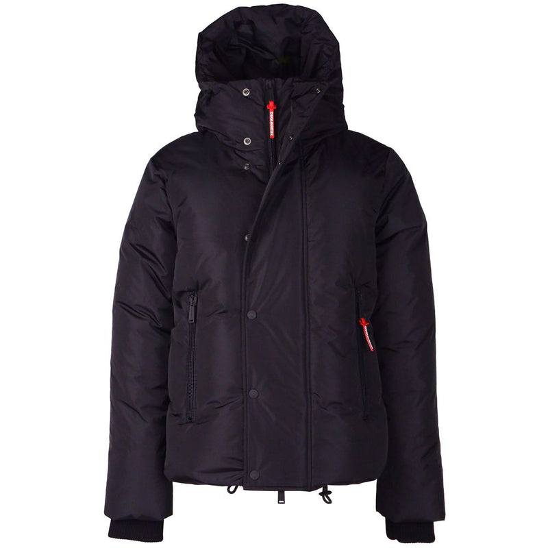 Black Nylon Men Jacket Dsquared²