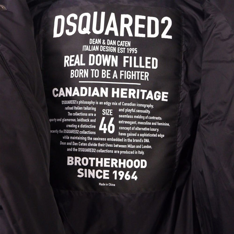Black Nylon Men Jacket Dsquared²