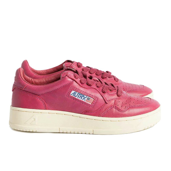 Fuchsia Leather Di Capra Sneaker Autry