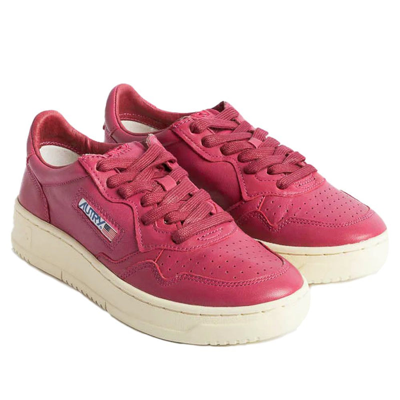 Fuchsia Leather Di Capra Sneaker Autry