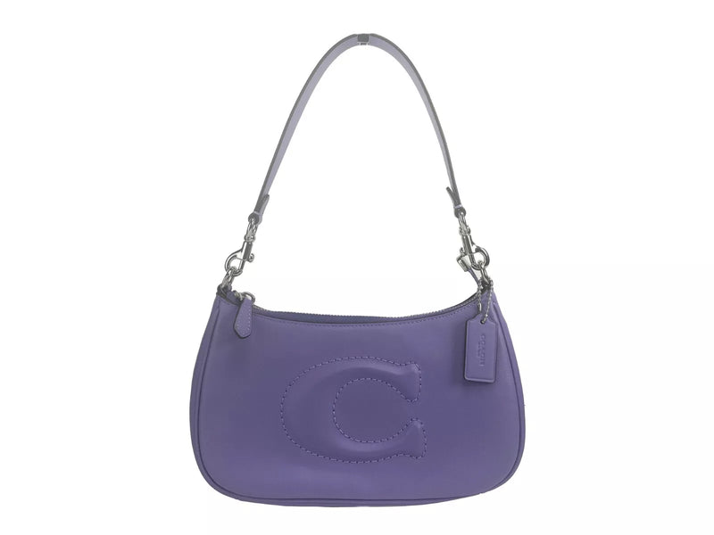 Teri Smooth Leather Crossbody Bag Purse Purple COACH