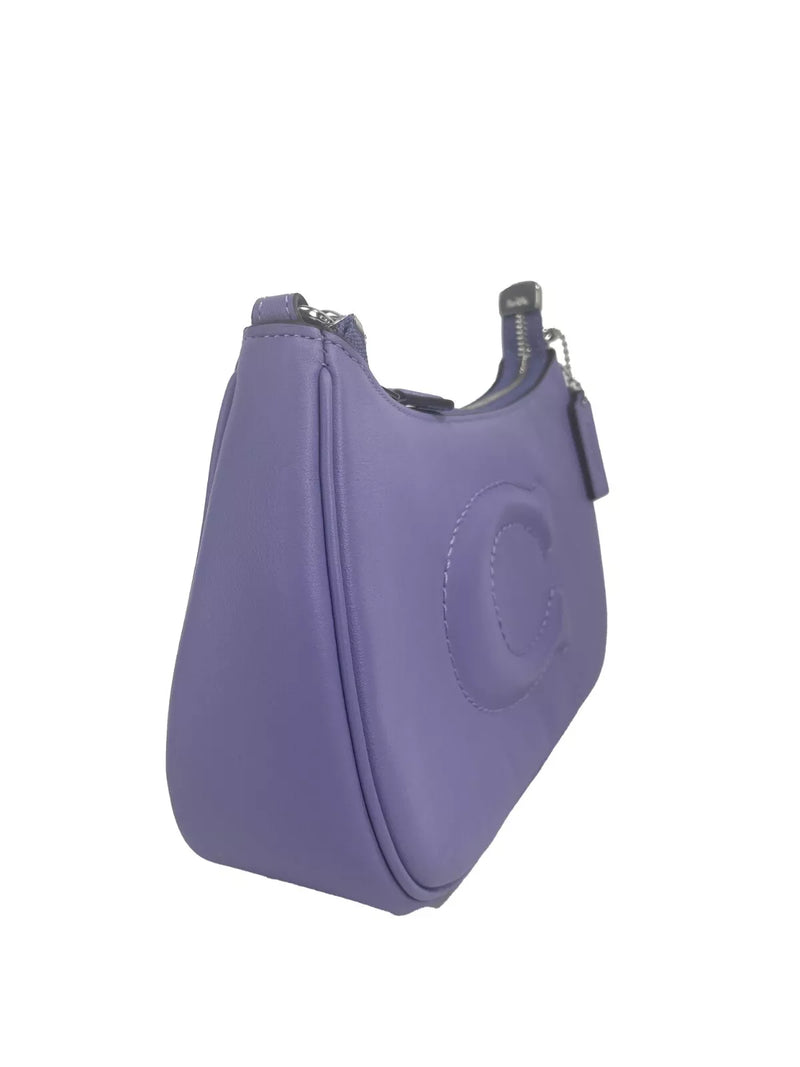 Teri Smooth Leather Crossbody Bag Purse Purple COACH