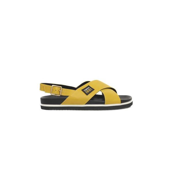 Yellow Calf Leather Women Sandal Cerruti 1881