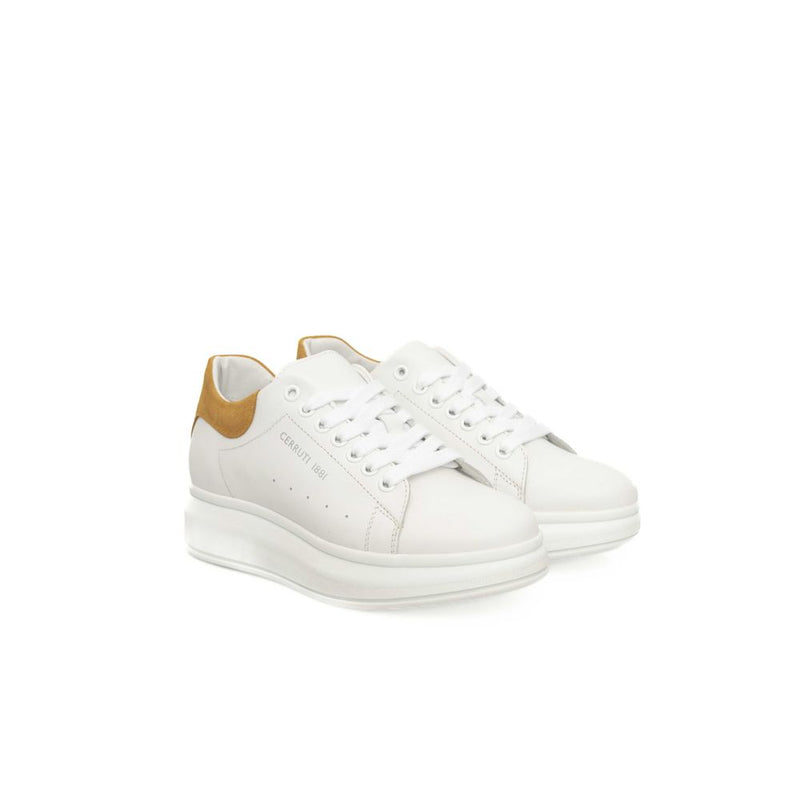 White Leather Women Sneaker Cerruti 1881