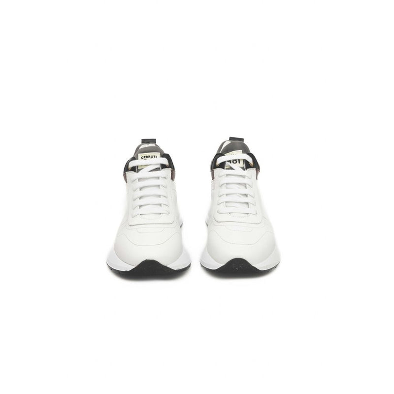 White Leather Women Sneaker Cerruti 1881