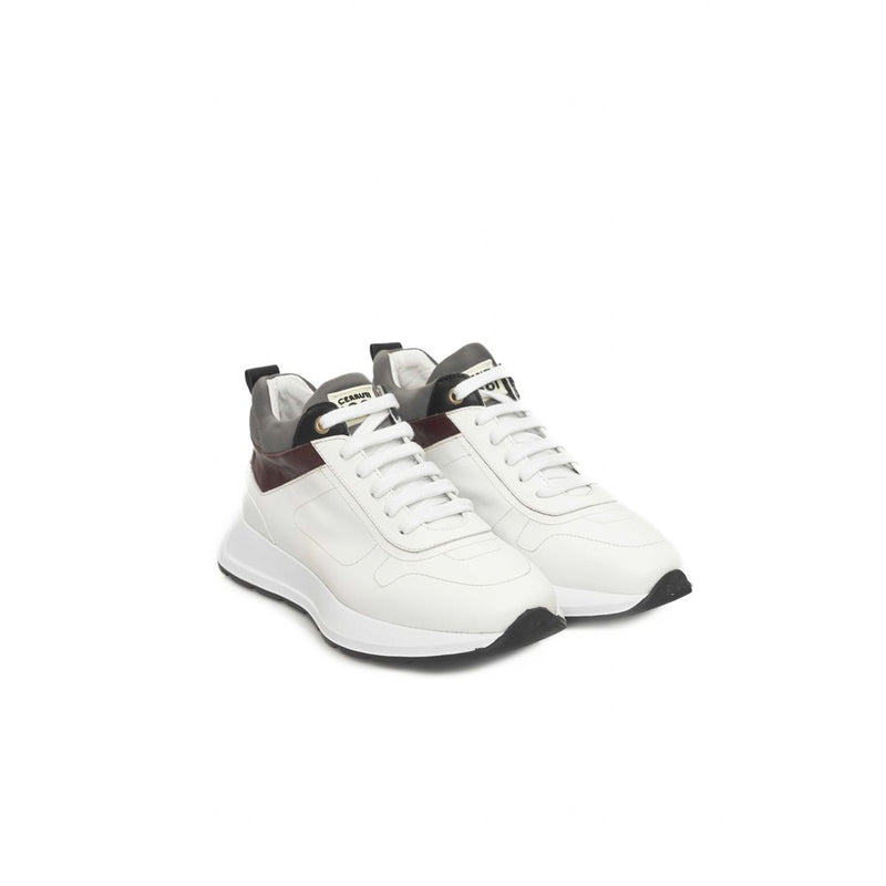 White Leather Women Sneaker Cerruti 1881