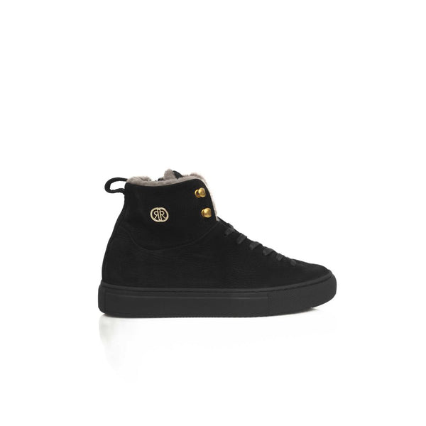 Black Leather Women Sneaker Cerruti 1881