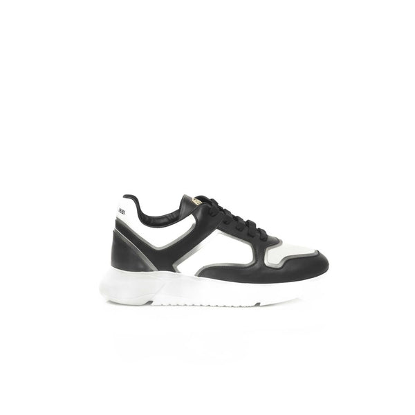 Black Leather Men Sneaker Cerruti 1881