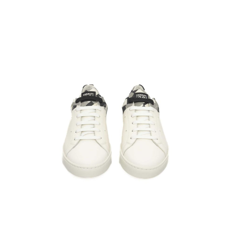 White Leather Men Sneaker Cerruti 1881