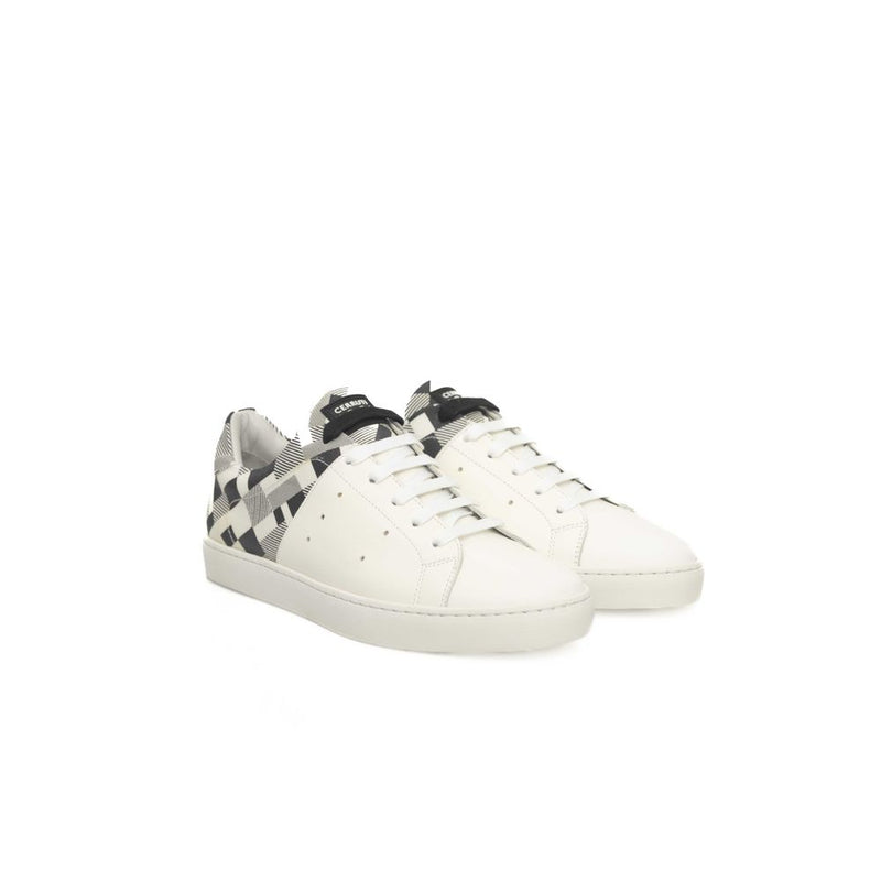 White Leather Men Sneaker Cerruti 1881