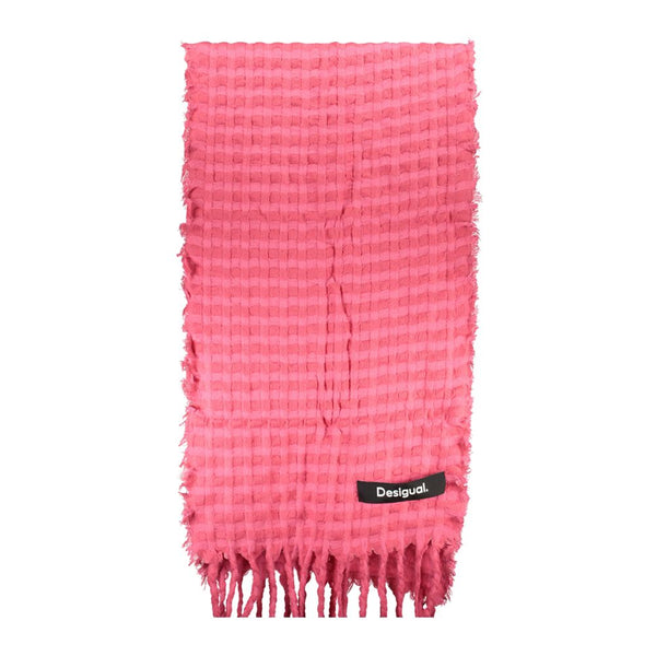 Pink Polyester Scarf Desigual