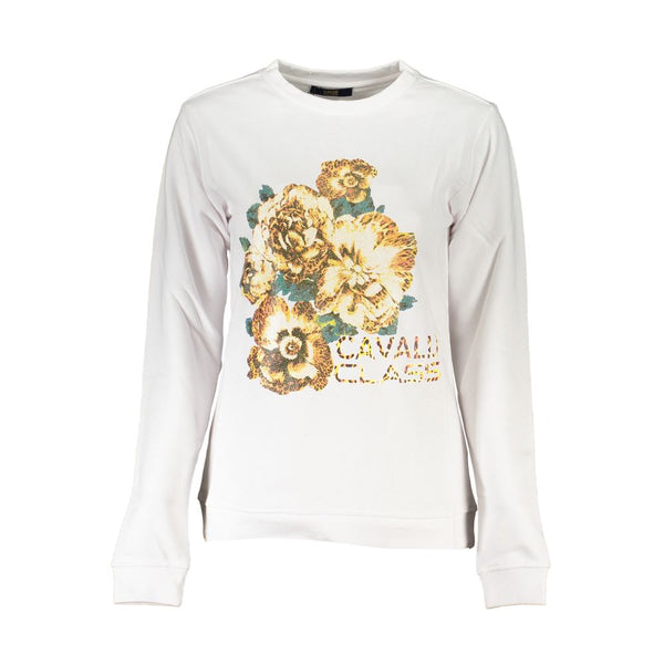 White Cotton Sweater Cavalli Class