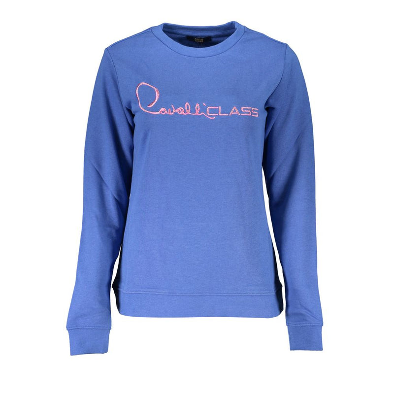 Blue Cotton Sweater Cavalli Class