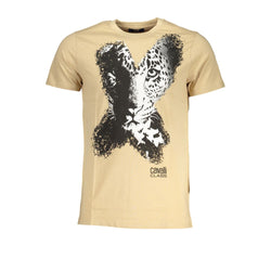 Beige Cotton T-Shirt Cavalli Class