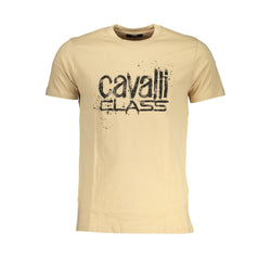 Beige Cotton T-Shirt Cavalli Class